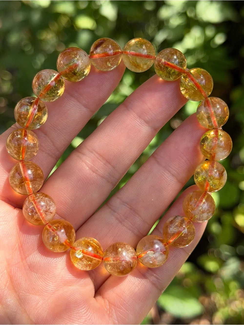 11mm Golden Citrine Stretch Bracelet 2058